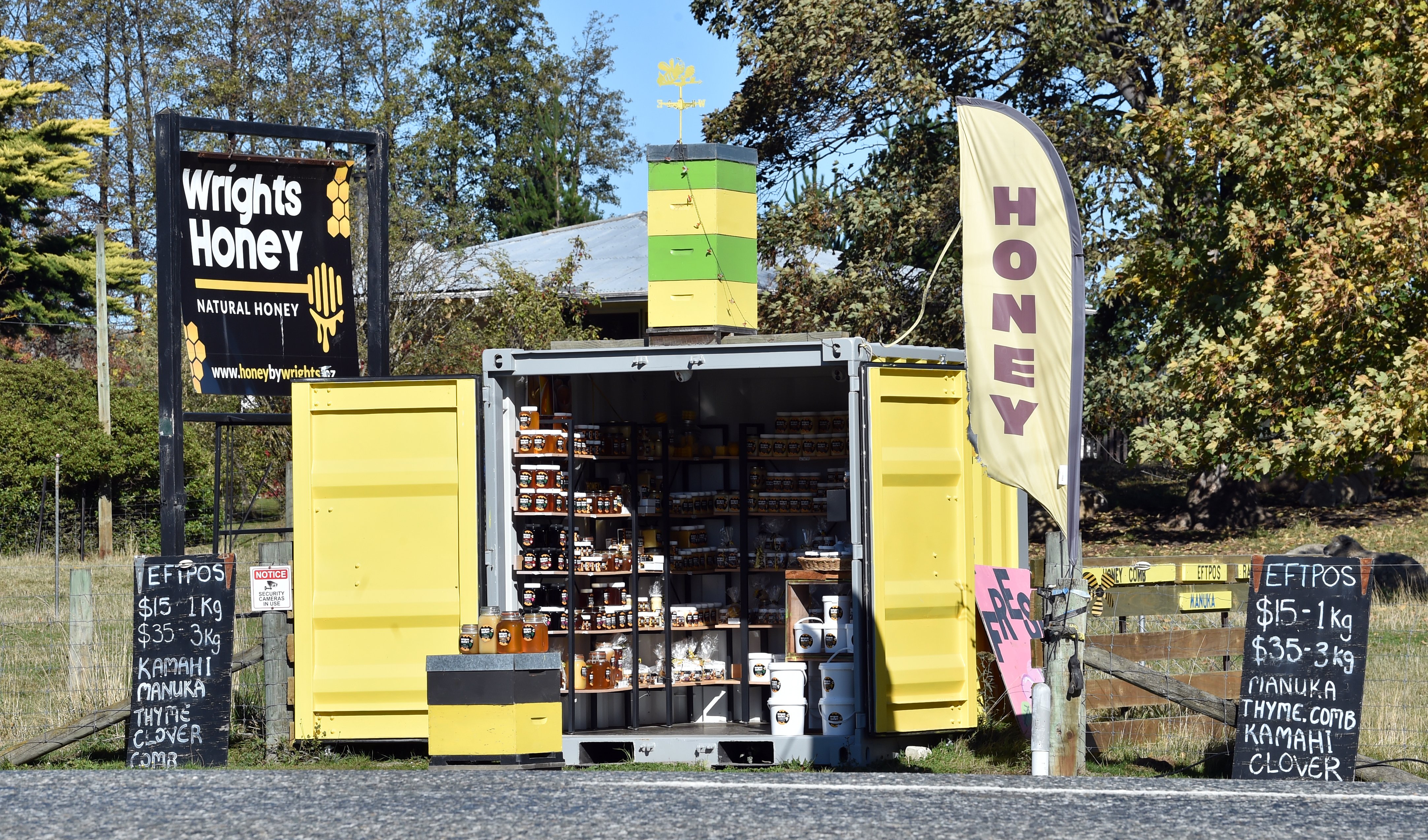 Honey by Wrights stall in Ettrick Rd, Ettrick, has a sprinkle of small thefts here and there....