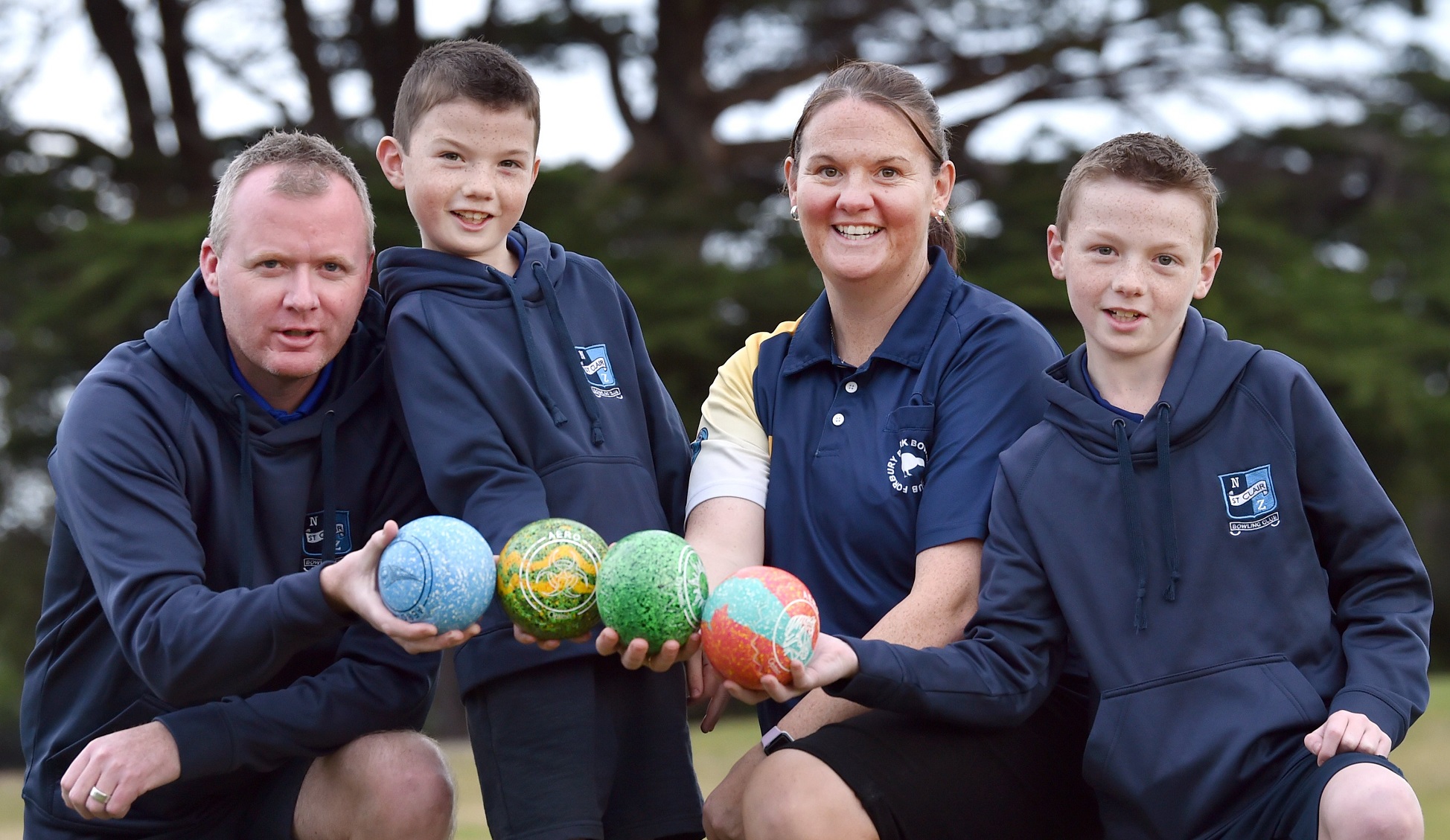 The McEwan family (from let) from left Brent, Lachie, Shannon and Jordan, outside the Bowls...