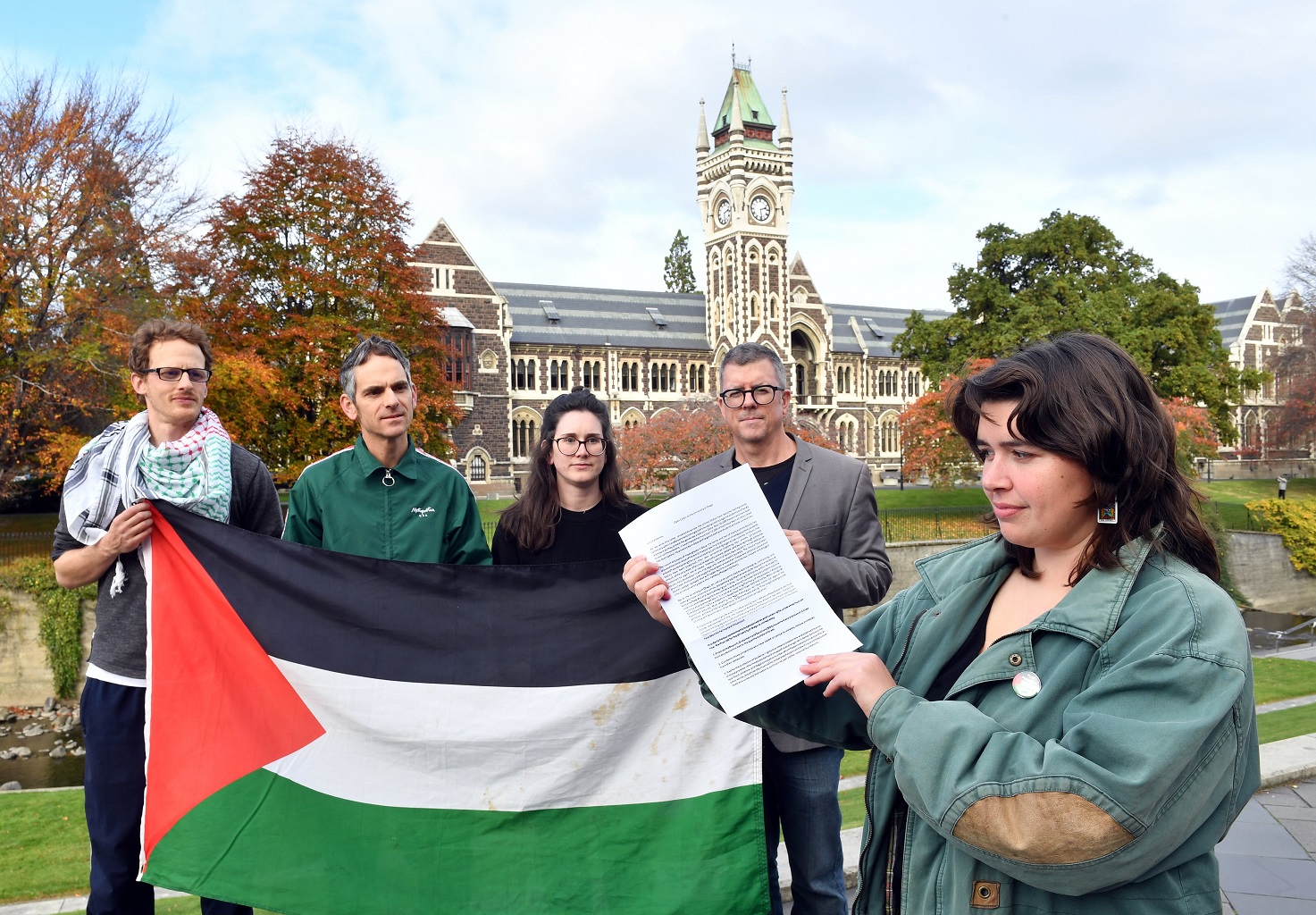 University of Otago staff (from left) Dr David Jenkins, Dr Olivier Jutel, Dr Abbi Virens,...