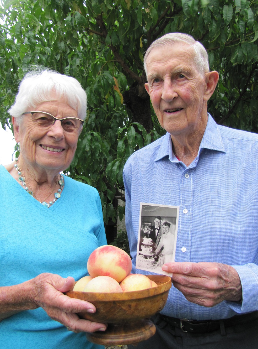 Jack Alabaster and wife Shirley celebrating their 65th wedding anniversary in Alexandra in 2018....