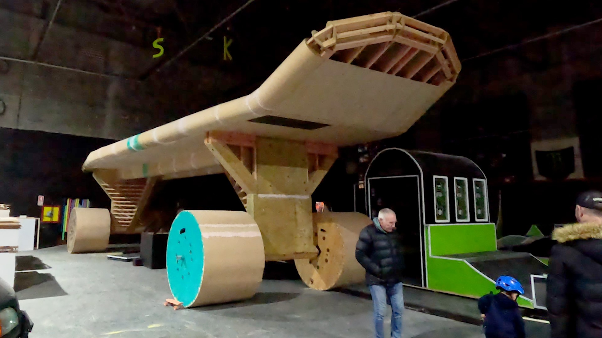 The centrepiece of Benny's Hangar is what Ben Scott claims is the world's largest skateboard. It...