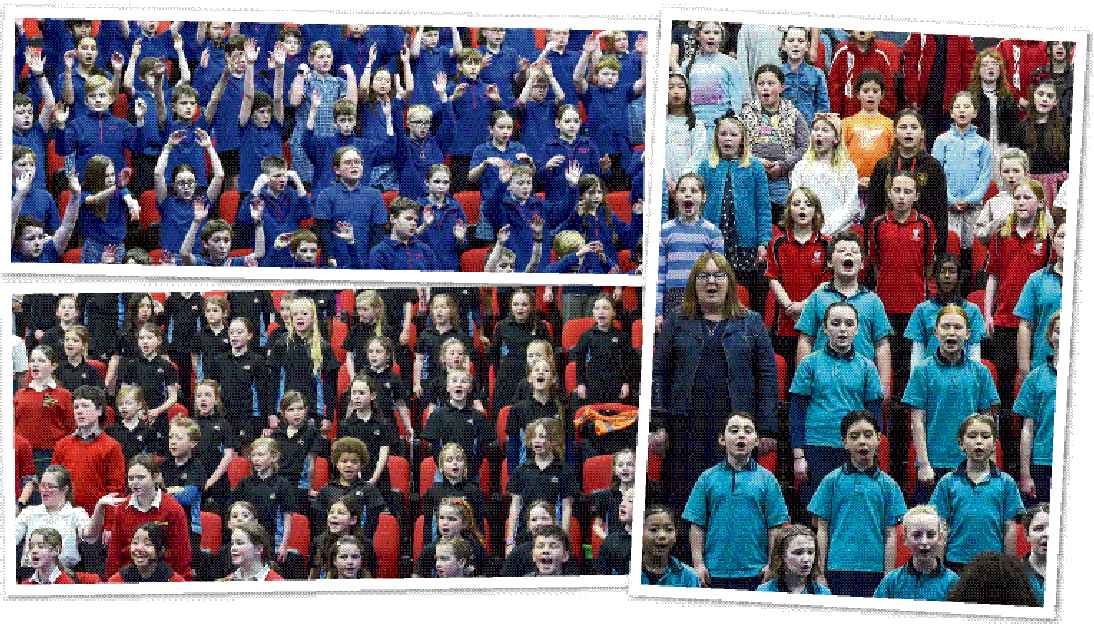 About 400 pupils from nine Dunedin primary and intermediate schools sang their hearts out during...