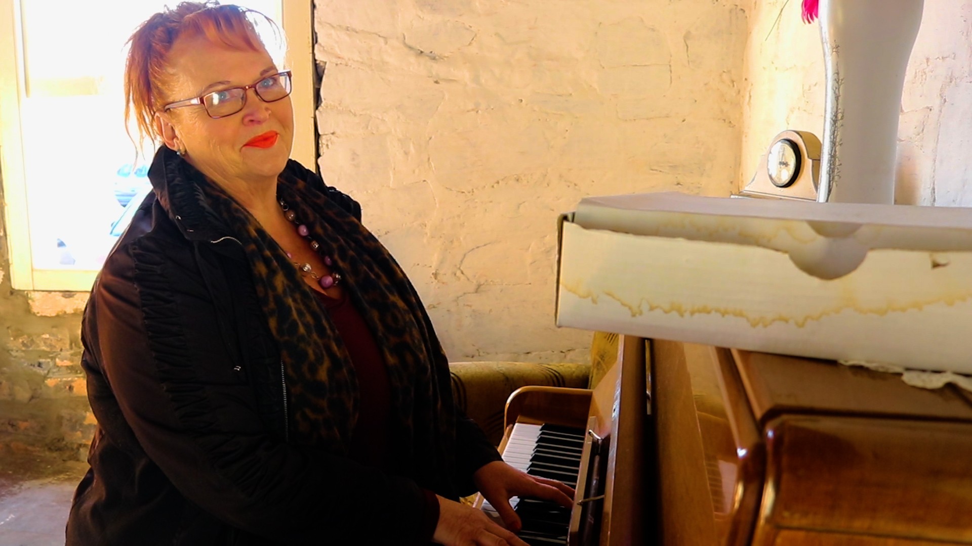 Deborah Mora playing the Halswell Quarry piano. PHOTO: EMILY O'HAGAN