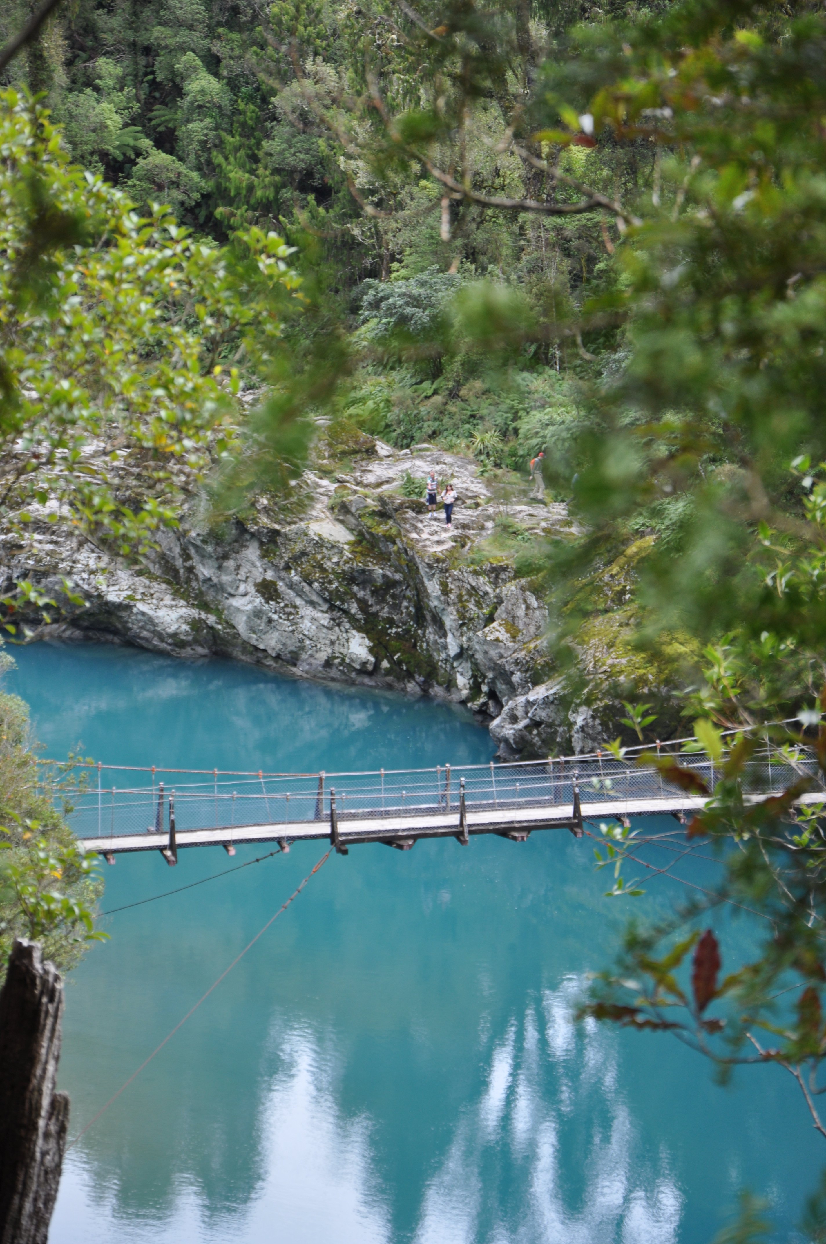 The Hokitika Gorge with the old swingbridge, which was closed last October. PHOTO: GREYMOUTH STAR