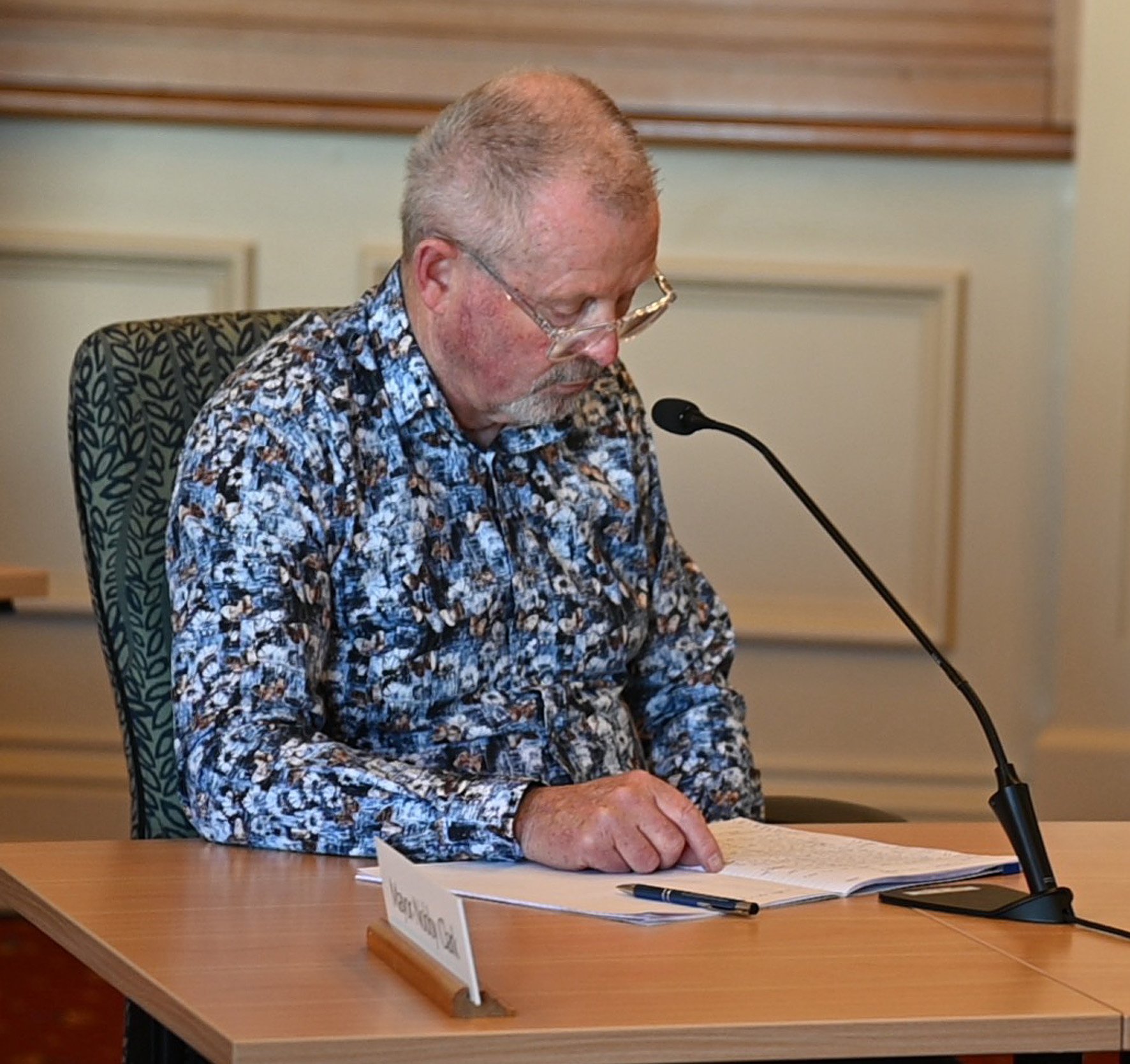 Mayor Nobby Clark attends an extraordinary meeting of the Invercargill City Council yesterday...