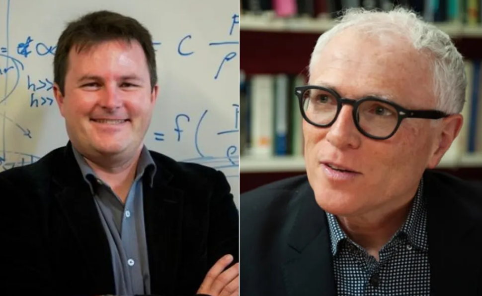Sean Hendy (left) and Michael Baker. Photo: Supplied / University of Otago, Wellington / Luke...