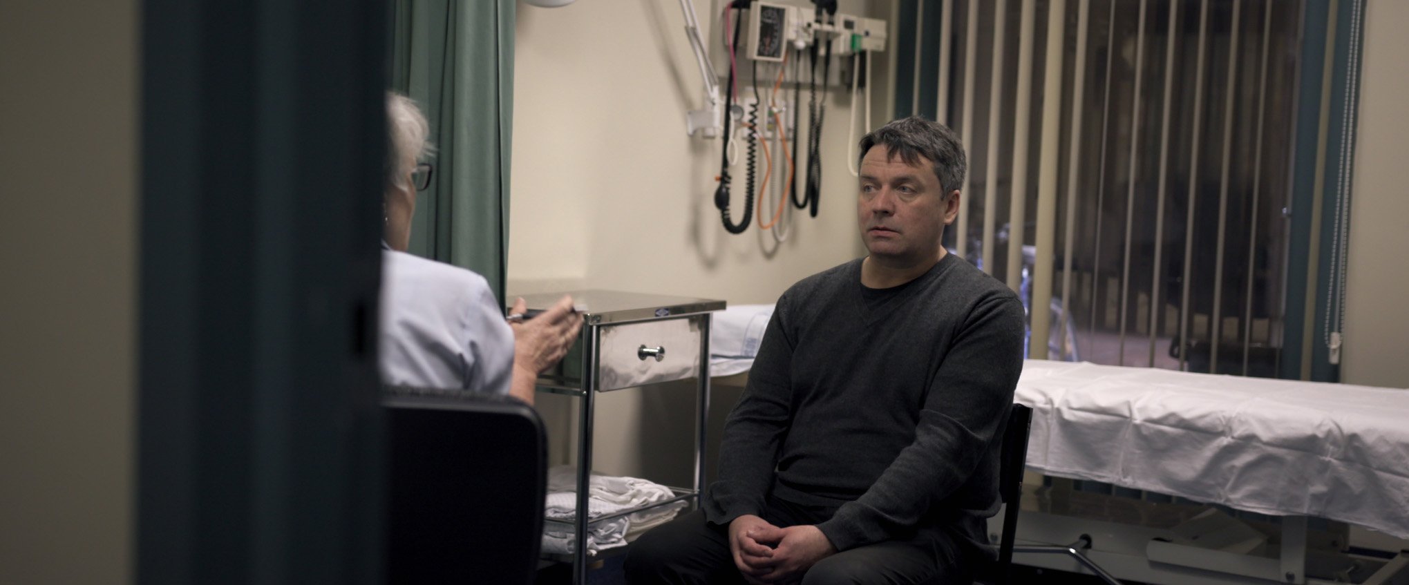 Martin Phillipps at a checkup in documentary film 'The Chills: The Triumph & Tragedy of Martin...
