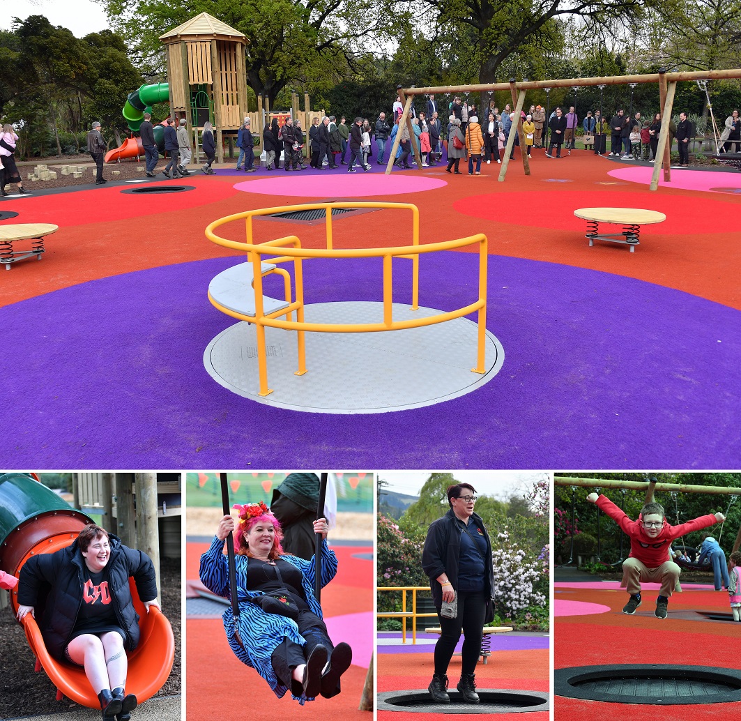 Following a whakawātea to open the revamped Dunedin Botanic Garden playground children big and...