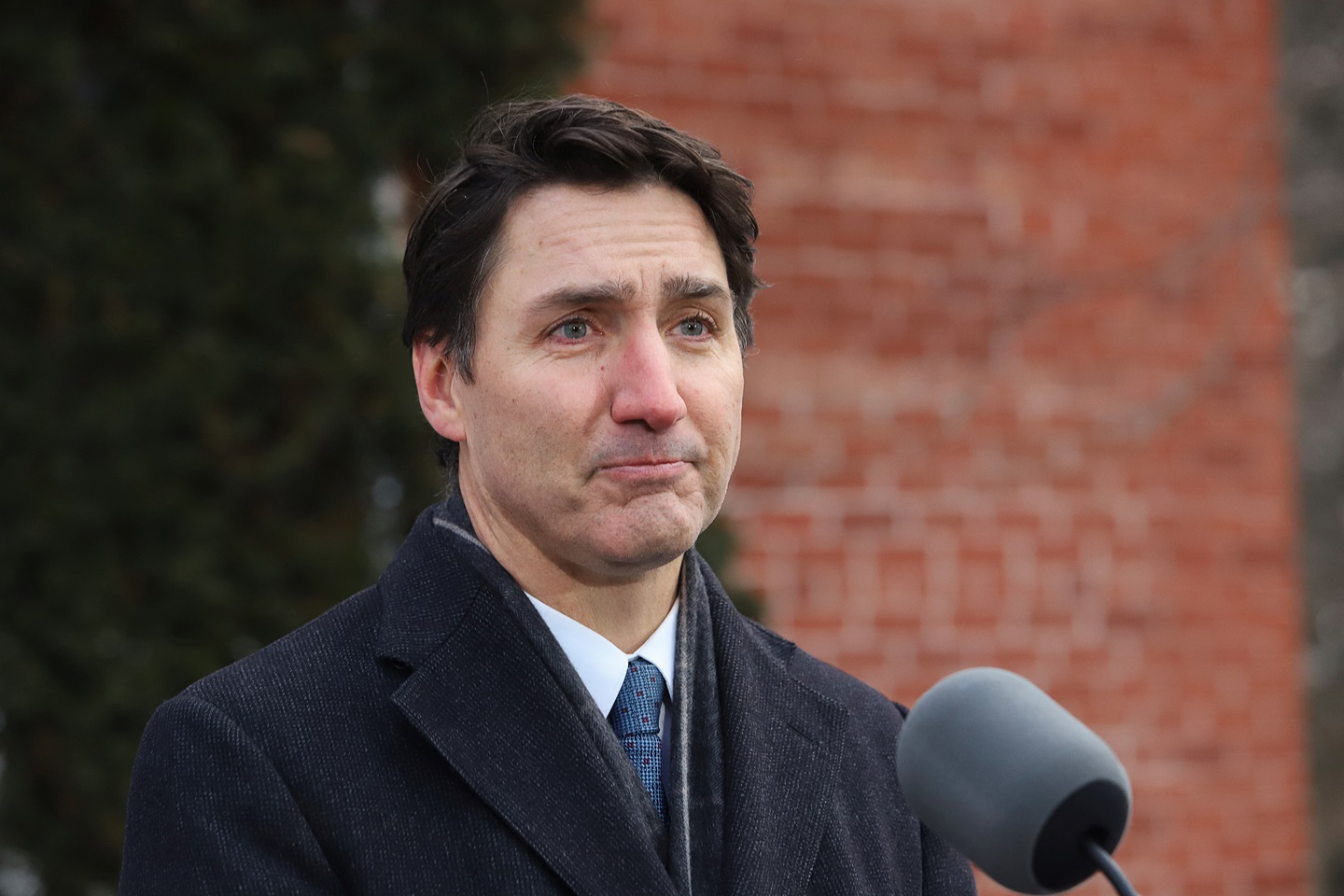 Canadian Prime Minister Justin Trudeau announces his plans to step down, from his residence in...