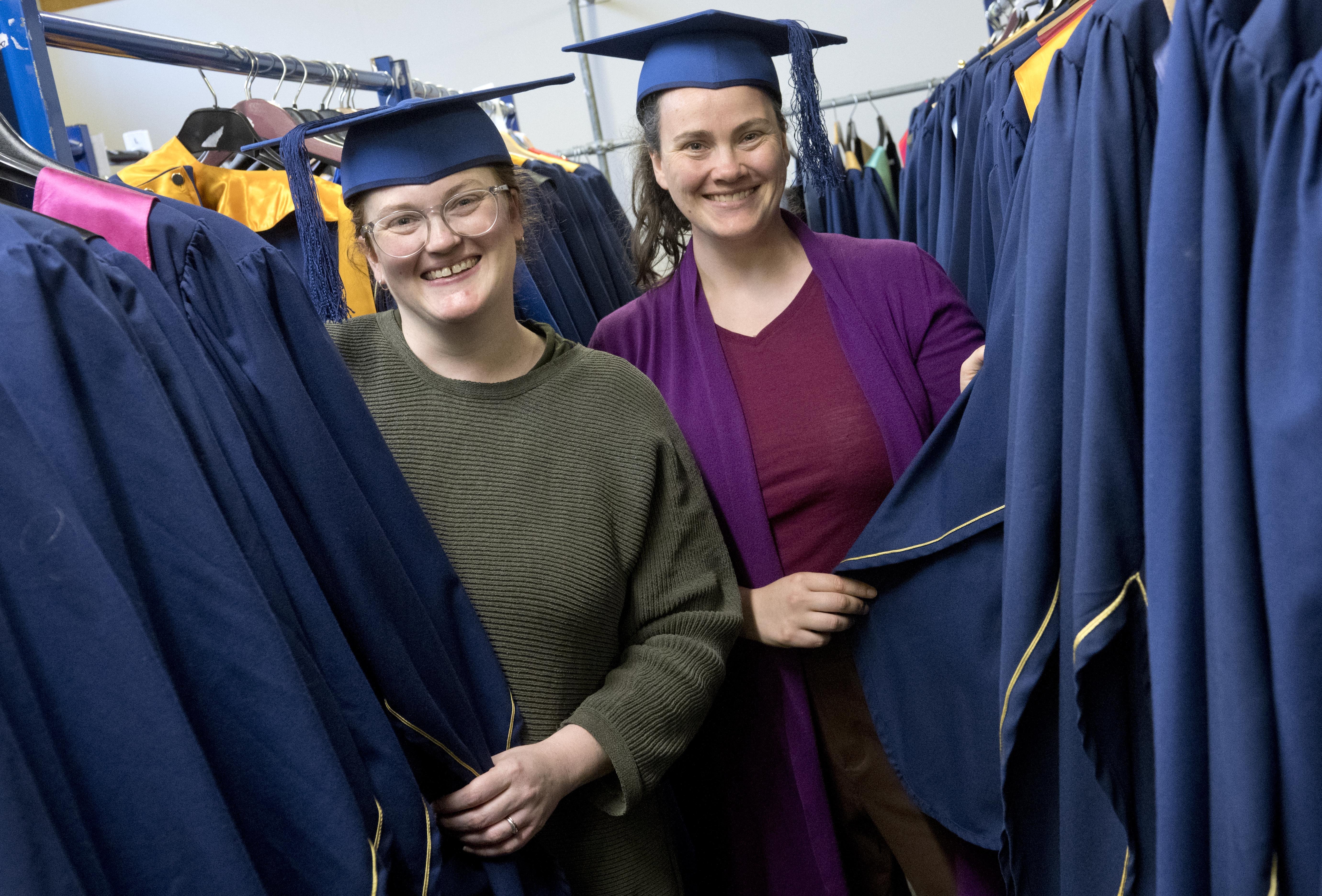 Educated entertainment . . . Sisters Hana Cadzow (left) and Joelle Peters find humour in learning...
