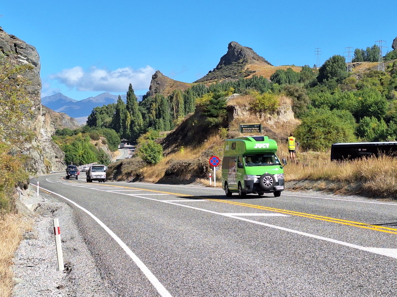 A man was struck and killed by a vehicle on Monday night on this section of the Gibbston Highway...