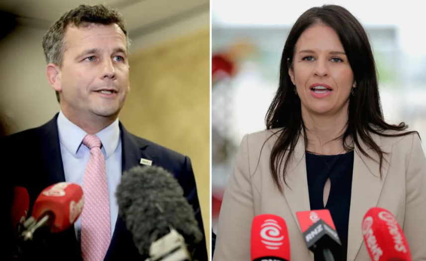 Associate Education Minister David Seymour and Education Minister Erica Stanford. Photo: RNZ