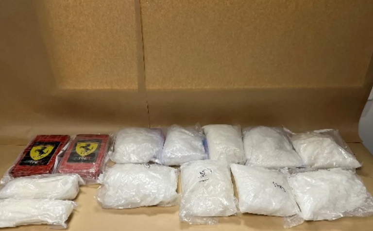 More than 23kgs of drugs found in unaccompanied bag. Photo: Suppled/NZ Customs via RNZ