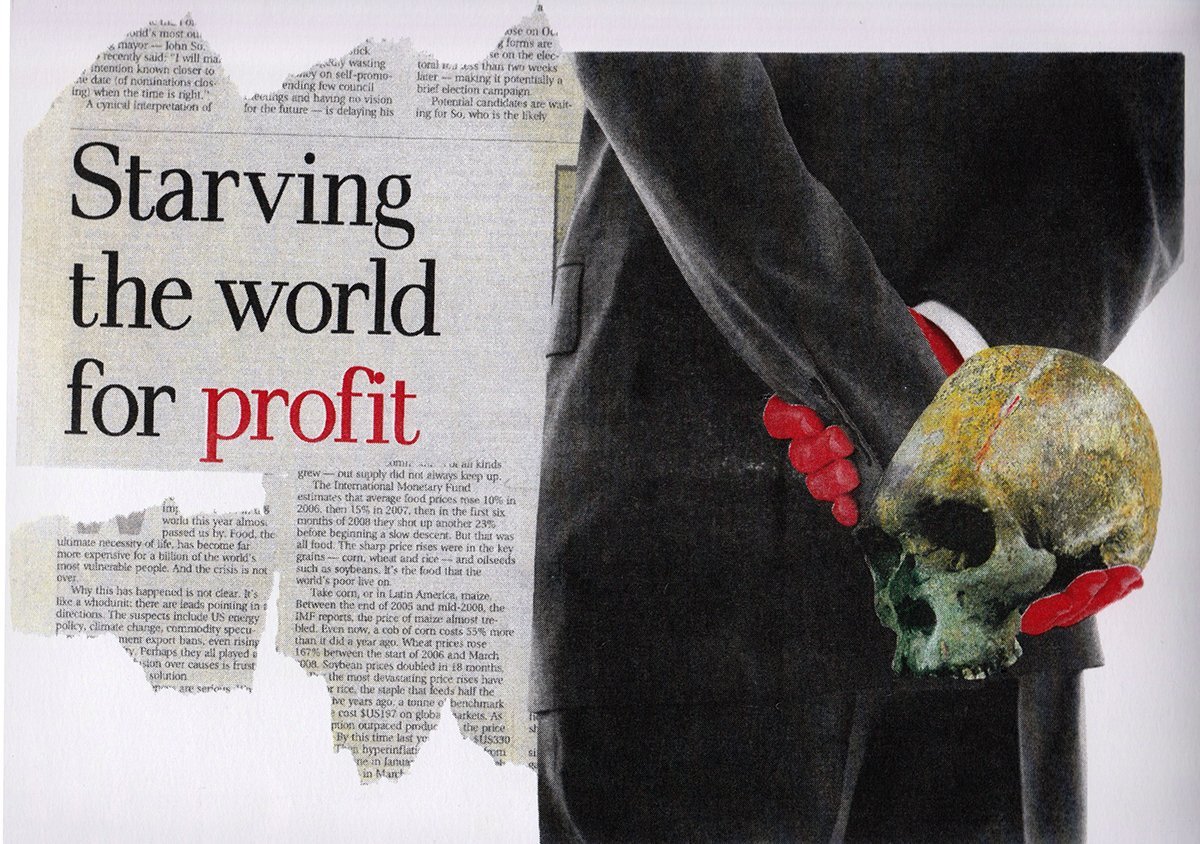 A risograph print, Profit Skull, from Always/Never, a book Florance has recently finished after...