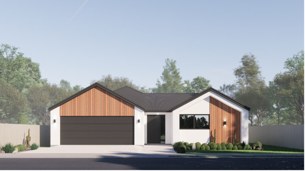 The new home on Benrogan Drive, Halswell, will be auctioned off in mid-June. Photo: Elegant Kiwi...