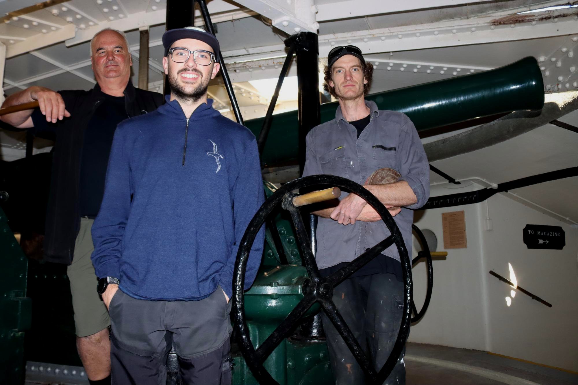Otago Peninsula Trust staff Hoani Langsbury, Zach Barford and David Michael reveal the Armstrong...