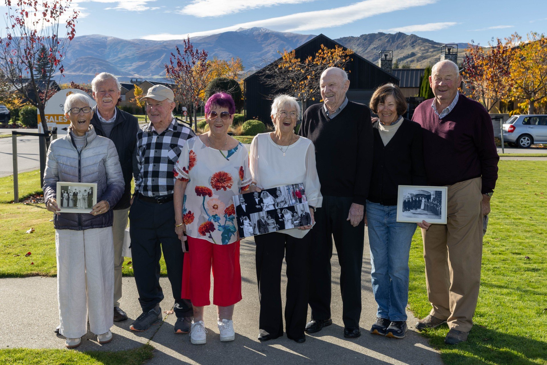 From left, Jenny and Jules Tapper, Bob and Fae Robertson, Heather and Trevor Gamble and Jane and...