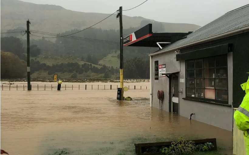 Little River, about 30km south of Christchurch, was cut off after SH75 due to flooding. Photo:...