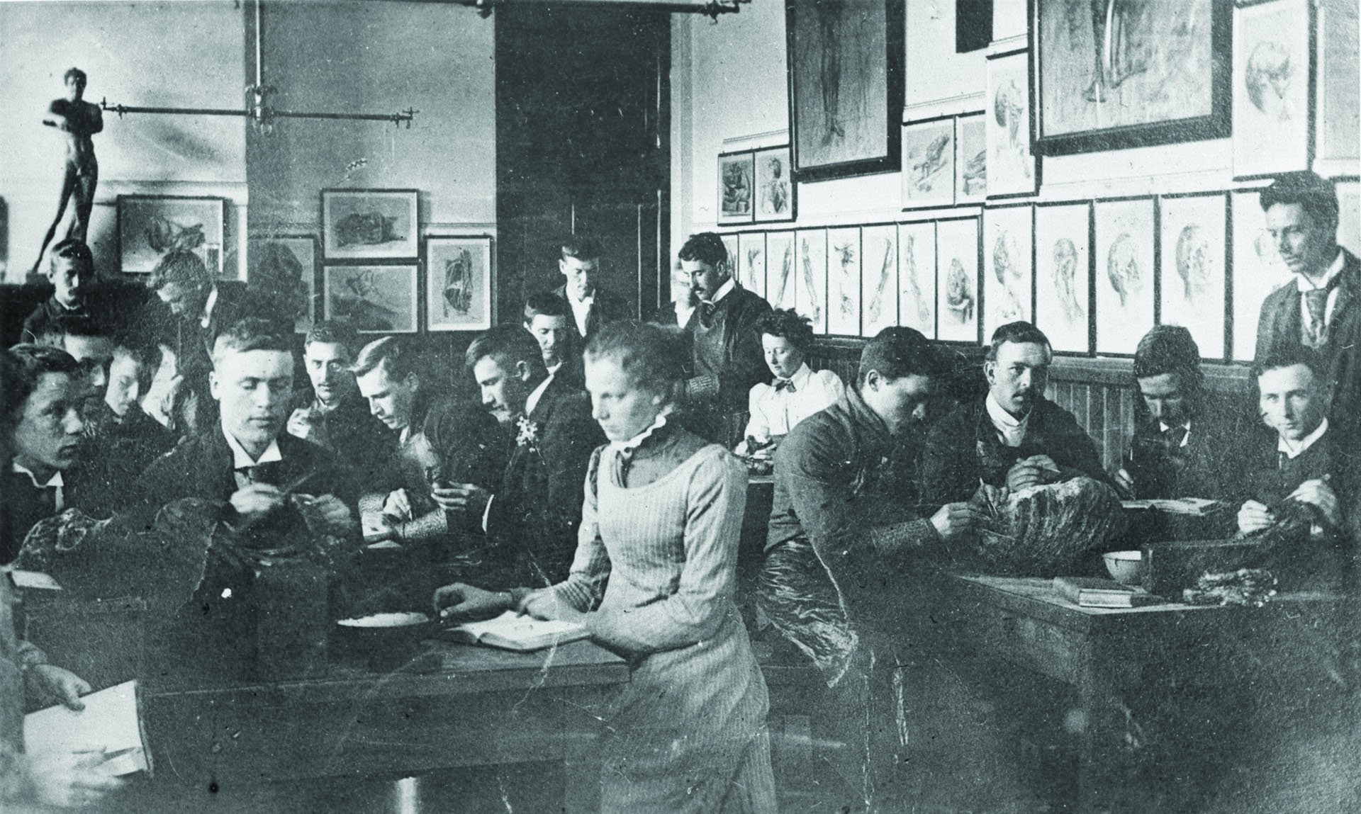 From the book Against the Odds, Margaret Cruickshank (centre front) and her fellow medical school...