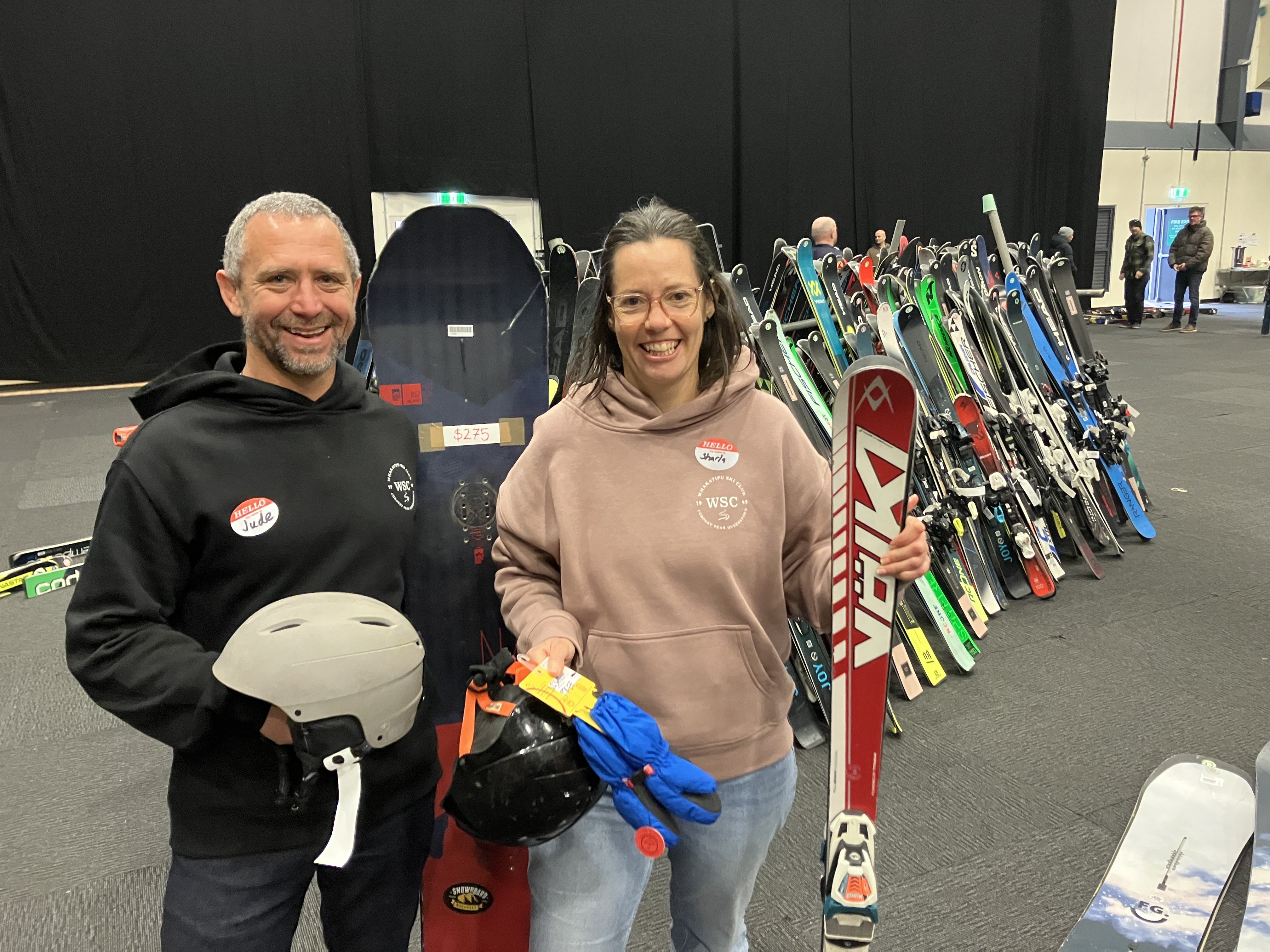 Whakatipu Ski Club president Jude Carter (left) and chief paper pusher Sharla Franklin pictured...