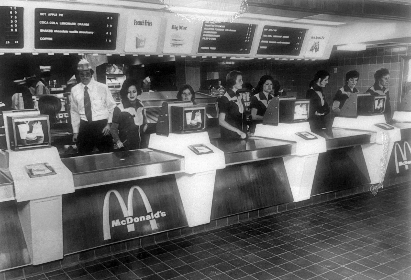 Ray Stonelake sen at the opening of New Zealand’s first McDonald’s, in Porirua, in 1976. Photo:...