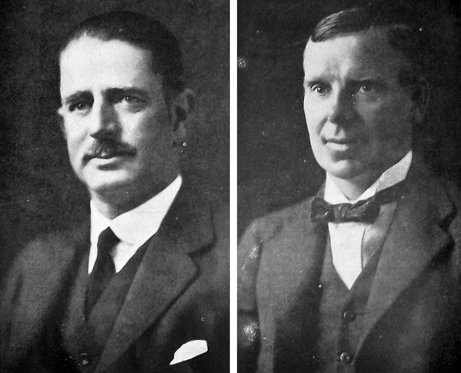 Reform Party MPs Gordon Coates (left) and William Downie Stewart. — Otago Witness, 26.5.1925 ...