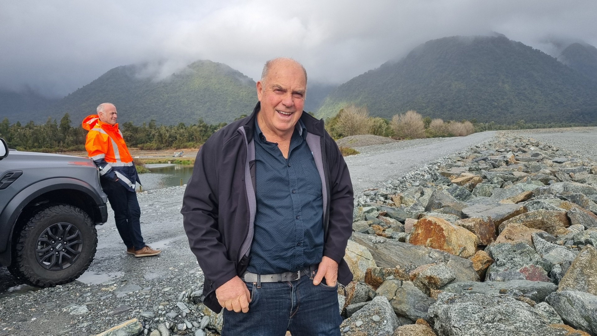 West Coast Regional Council chair Peter Haddock pictured last August on the newly upgraded north...
