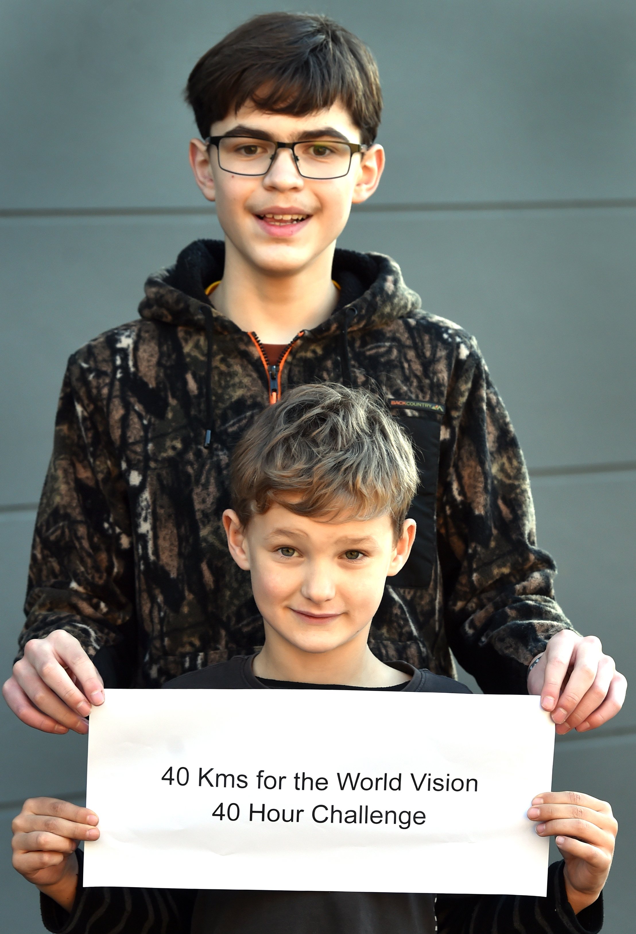Liberton Christian School pupils Oscar Pol (front) and Alexander Steenkamp raised a collective ...