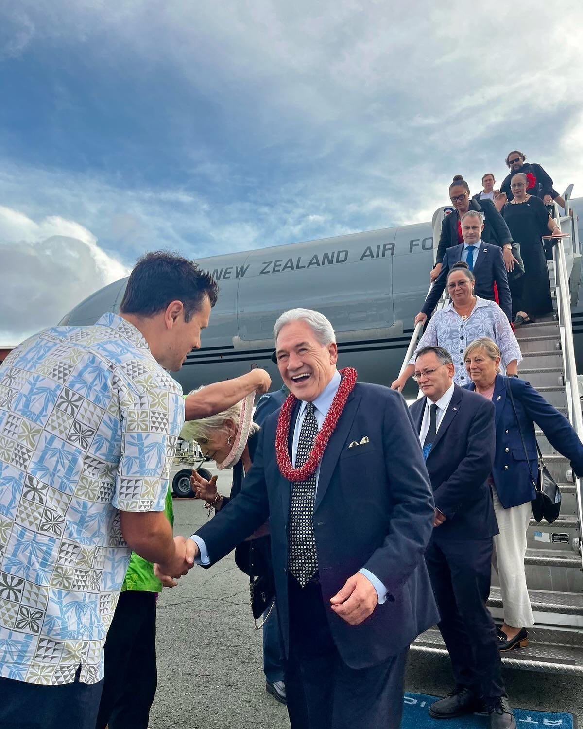 Winston Peters out and about in the South Pacific. Photo: supplied