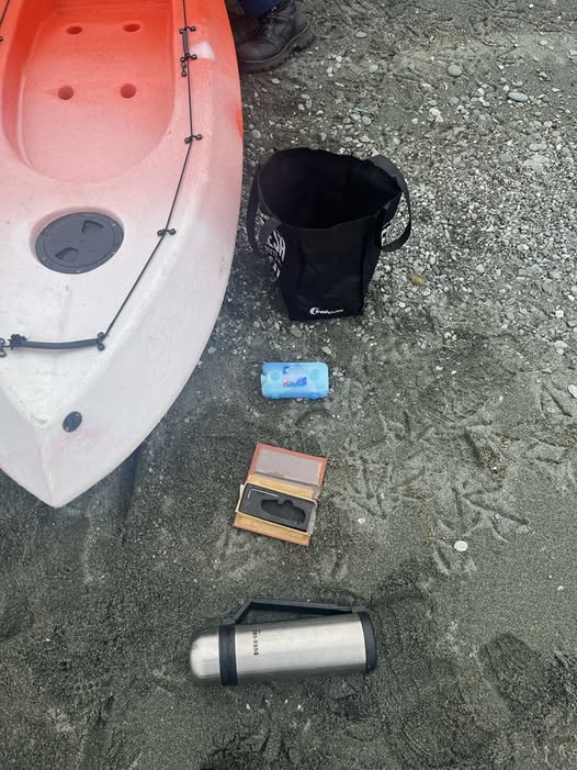 The upturned kayak was found on Tuesday afternoon. Photo: NZ Police