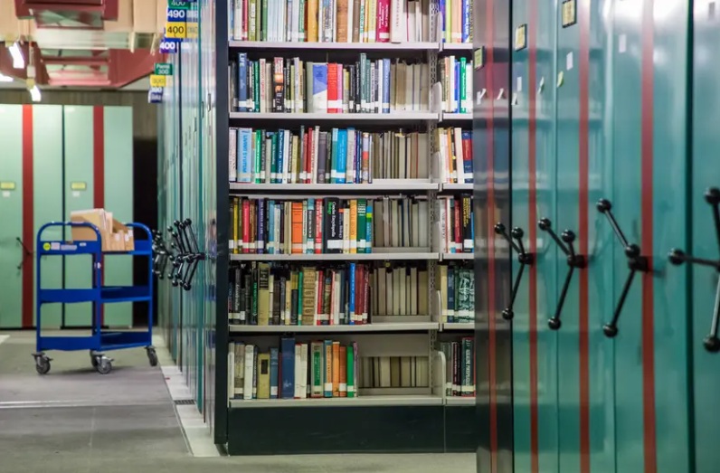 Some of the books from the National Library's overseas published collection. Photo: Supplied /...