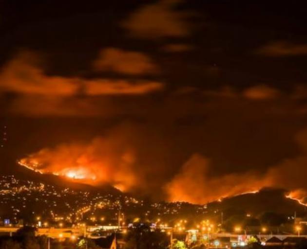 The Port Hills fires in 2017. Photo: File image