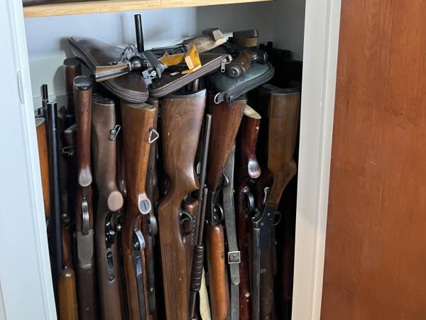 While some firearms were locked in safes, a large number were unsecured. Photo: NZ Police