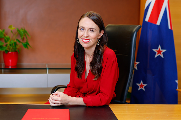 Jacinda Ardern before she set off overseas. Photo: Getty Images