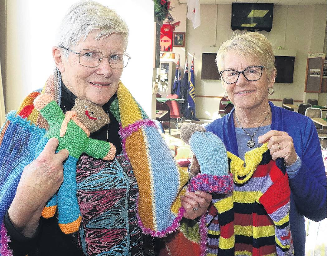 Operation Cover Up South Island members Anne Murchison (left) and Maureen Braun, with a sample of...