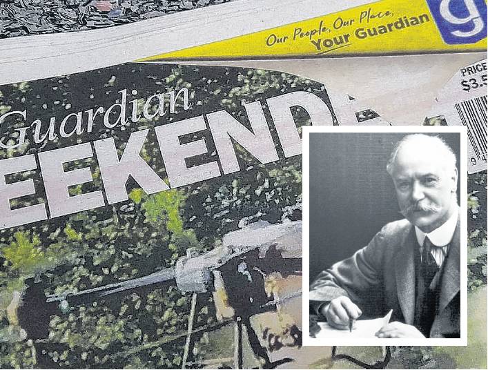 The Ashburton Guardian is published twice a week. Inset: Robert Bell bought into the newspaper in...