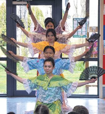 Ashburton College students perform for pupils at Ashburton Christian School in honour of Filipino...