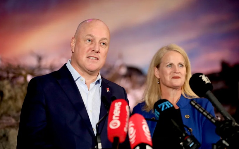 Prime Minister Christopher Luxon and Tourism and Hospitality Minister Louise Upston. Photo: RNZ Prime Minister Christopher Luxon and Tourism and Hospitality Minister Louise Upston. Photo: RNZ