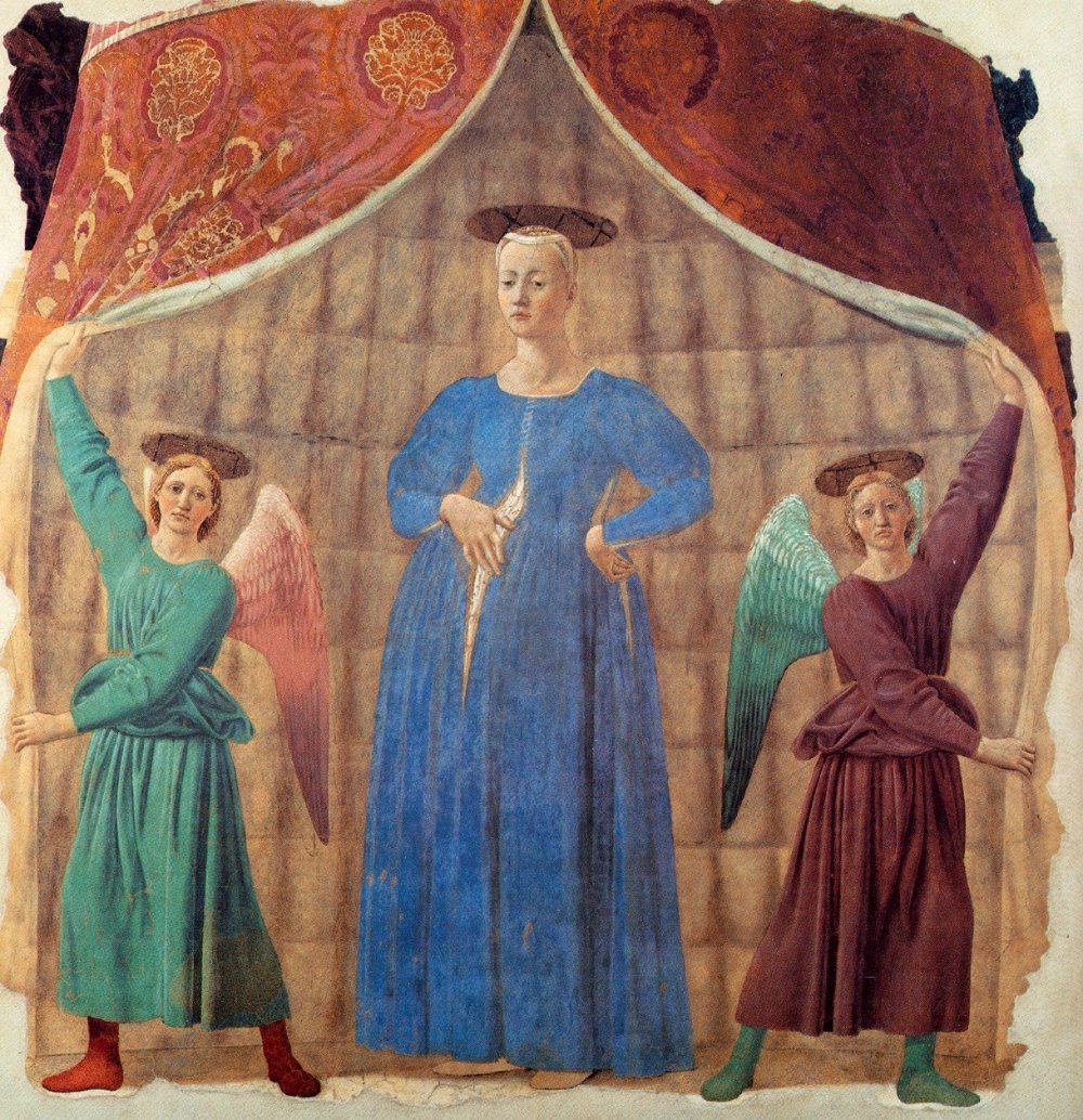 Piero della Francesca (c.1415/20-1492), La Madonna del Parto, c.1460, fresco, Museo della Madonna...