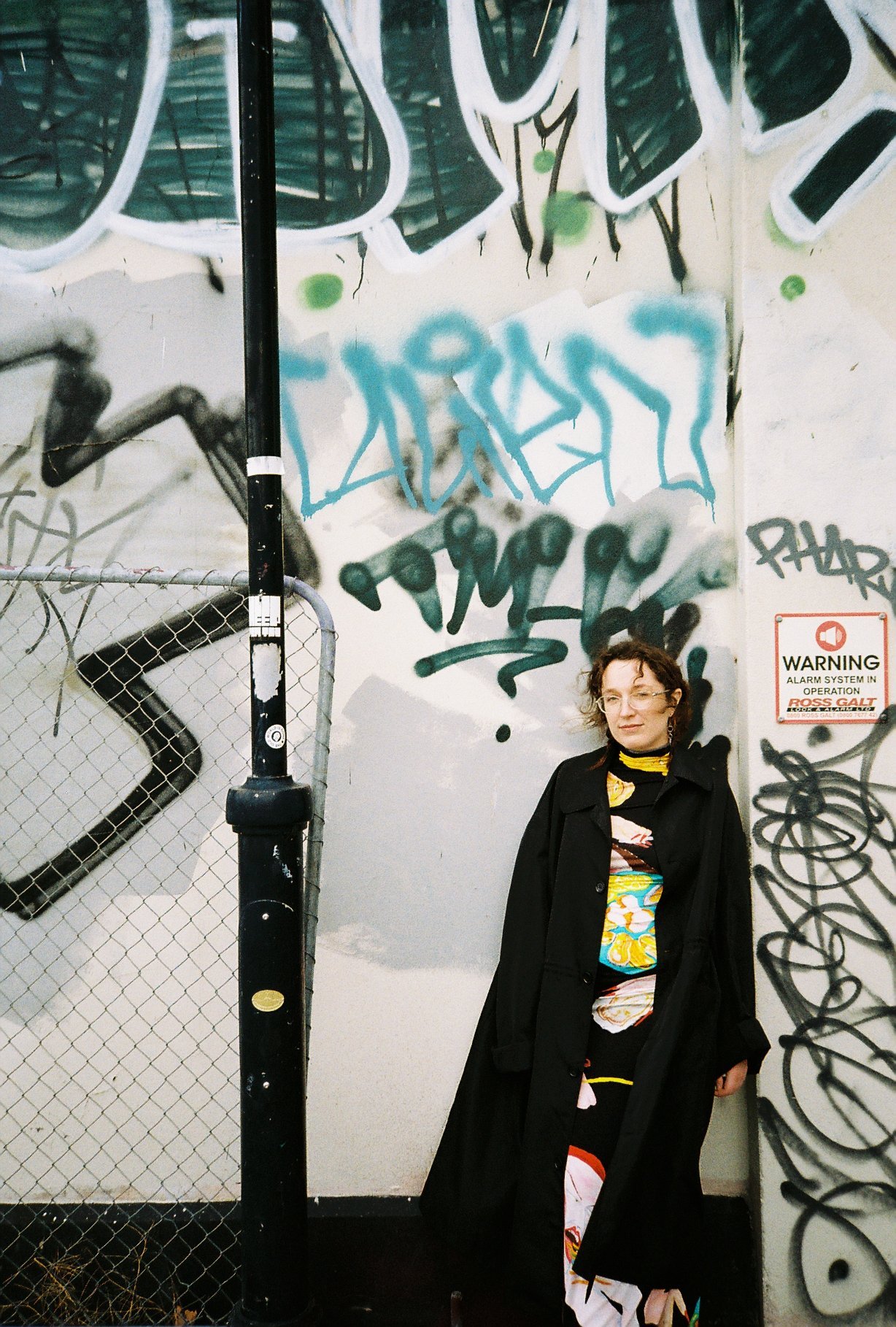 Priscilla Rose Howe wears Jimmy D Mr Wavey dress and Verboten coat. Photo: supplied