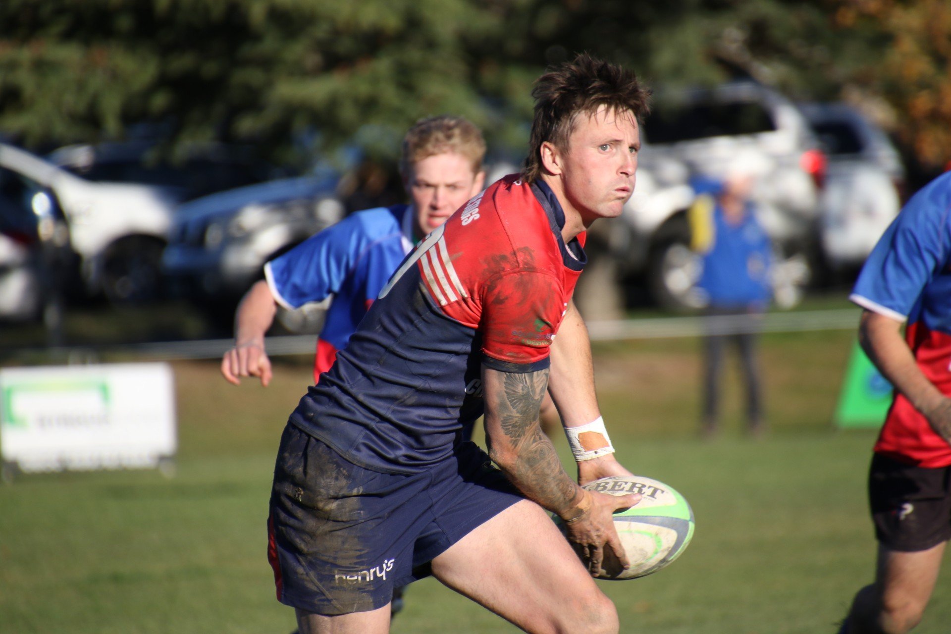 Rhys Harrold in action for the Cromwell Goats. PHOTO: KATRINA MAXWELL