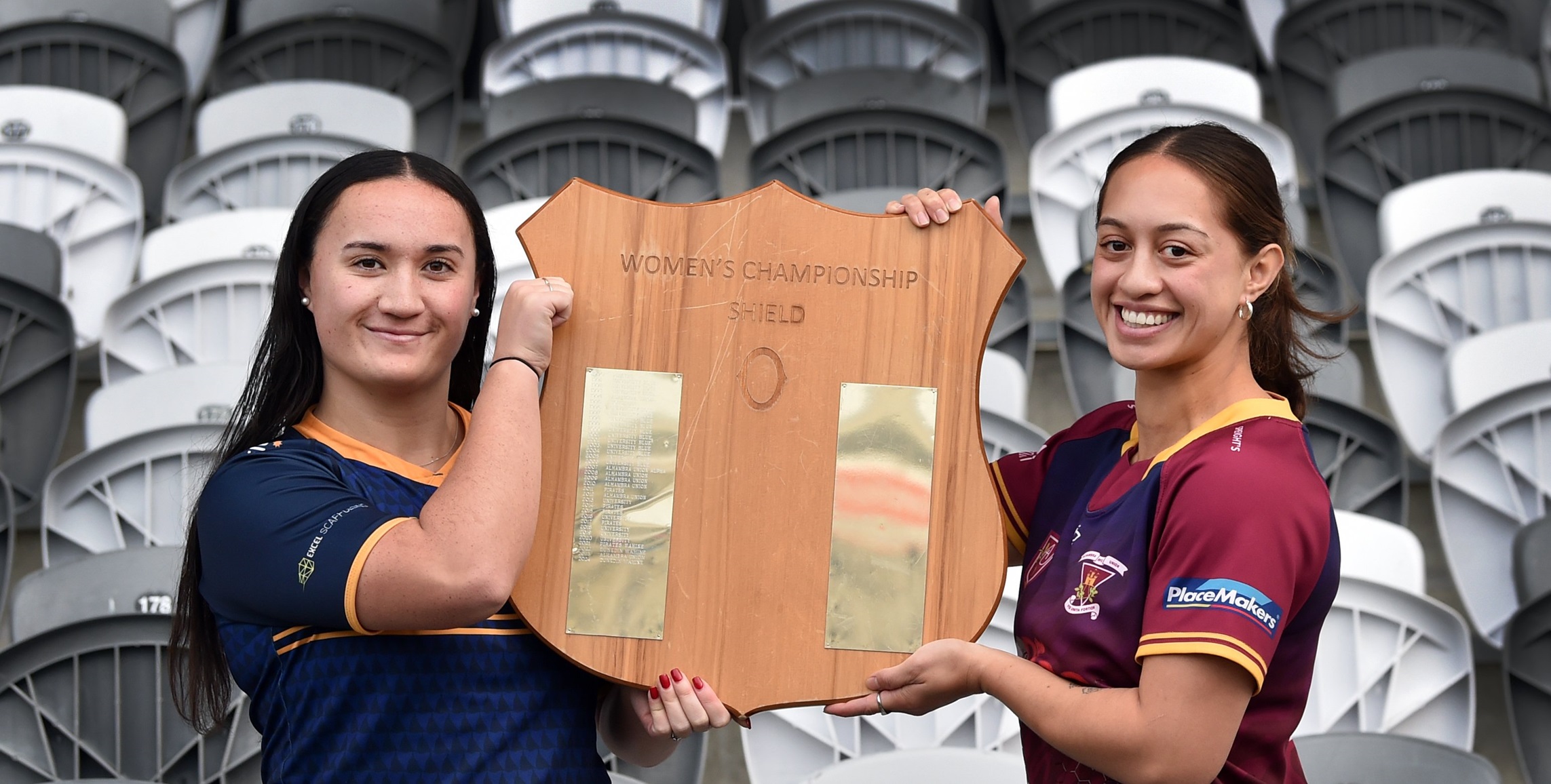 Dunedin captain Oceana Campbell (left) and Alhambra-Union captain Bella Rewiri-Wharerau display...