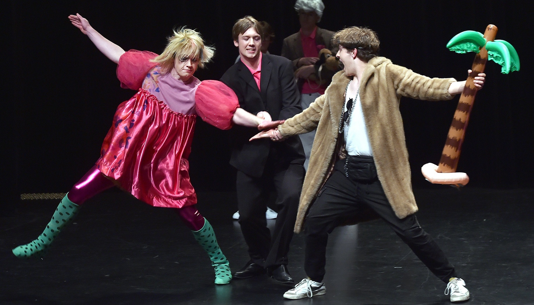 John McGlashan College students (from left) Glenn Ericsson, Tim Stevens and Harper Milne perform...
