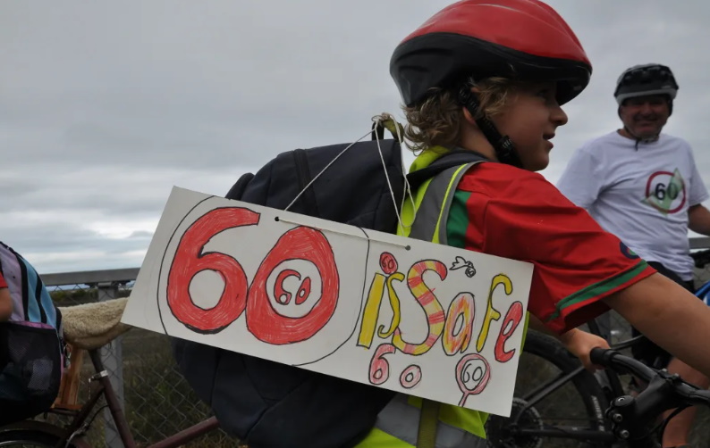 Nelson's Clifton Terrace School students protested over the speed limit changes in February....
