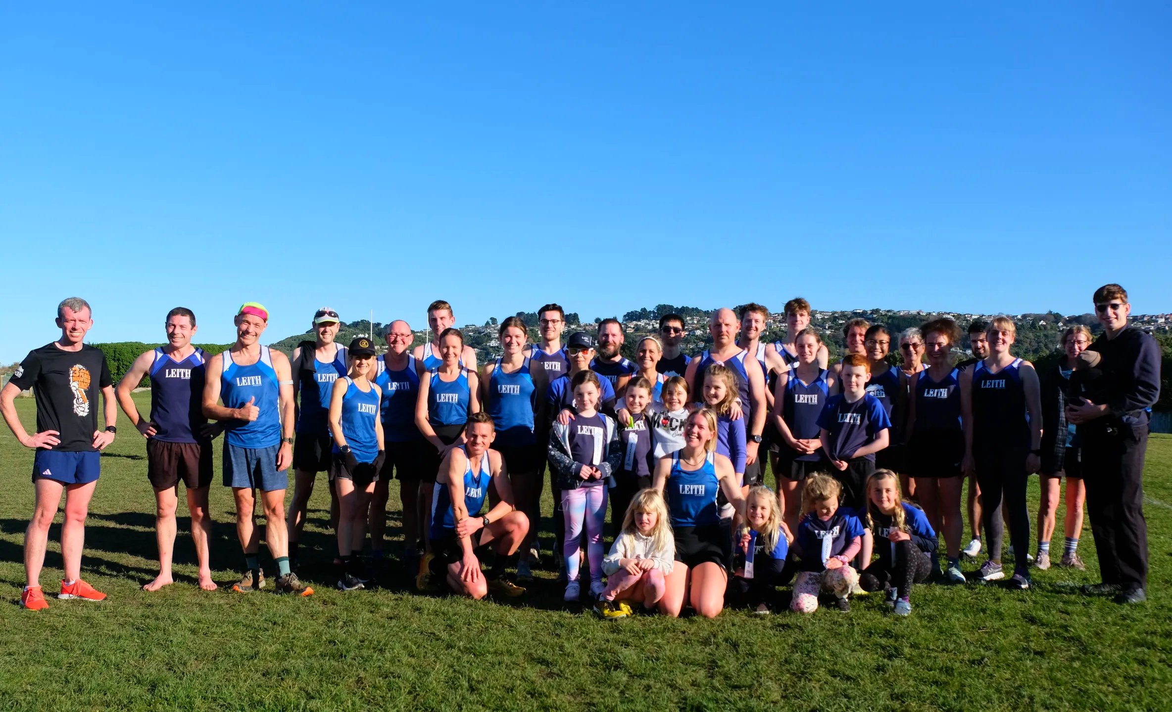 Athletes from Leith Harrier & Athletic Club as well as supporters and volunteers gather at the...
