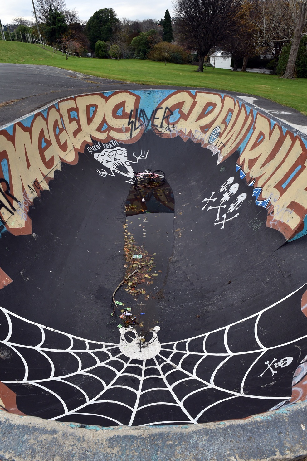 The skatebowl at the Mornington Skatepark, known as the "The Blood Bucket". Photos: Gregor...