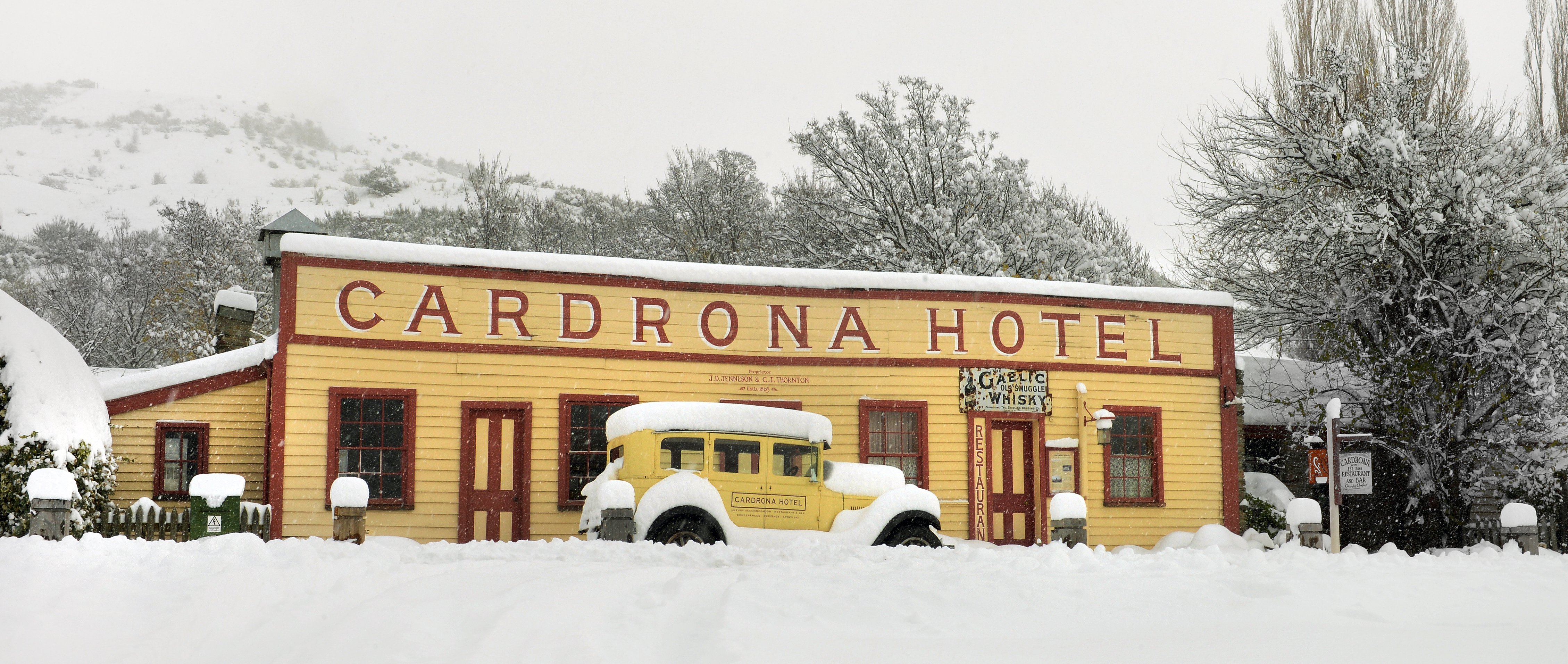 The hotel covered in snow in 2015. Photo: Stephen Jaquiery
