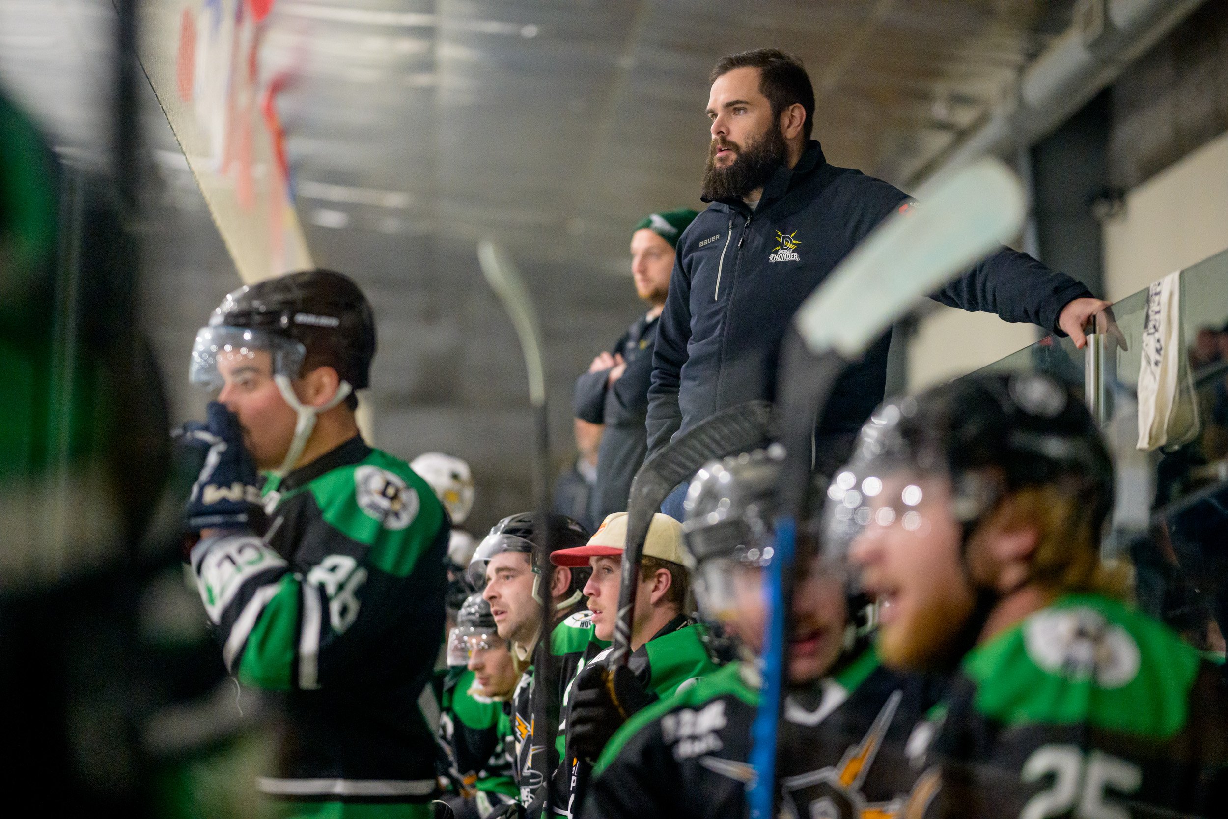 Dunedin Thunder head coach Guillaume Leclancher watches over his team. PHOTO: MIKE KINGDON