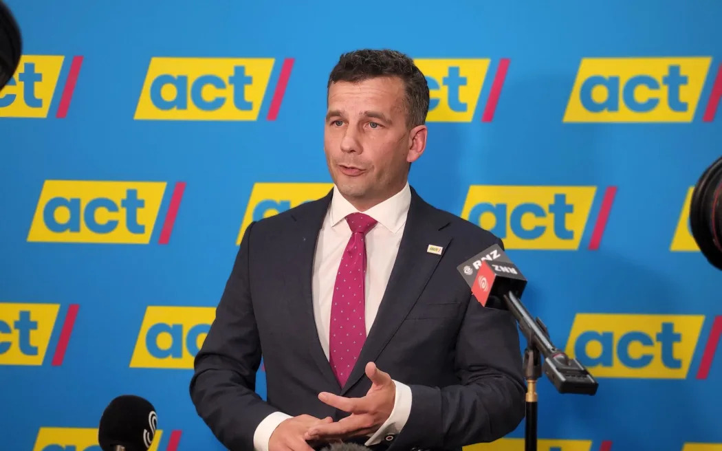 Act is holding their annual rally in Auckland on Sunday. Shown: Act leader David Seymour at the...