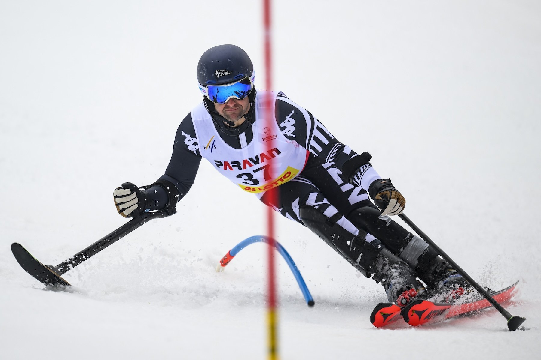 Adam Hall, pictured at the FIS para alpine slalom world cup in Germany earlier this year, is...